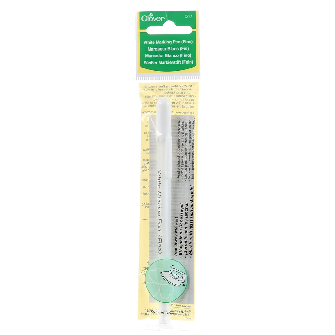 Water Soluble or Iron Off Marking Pen Fine-White