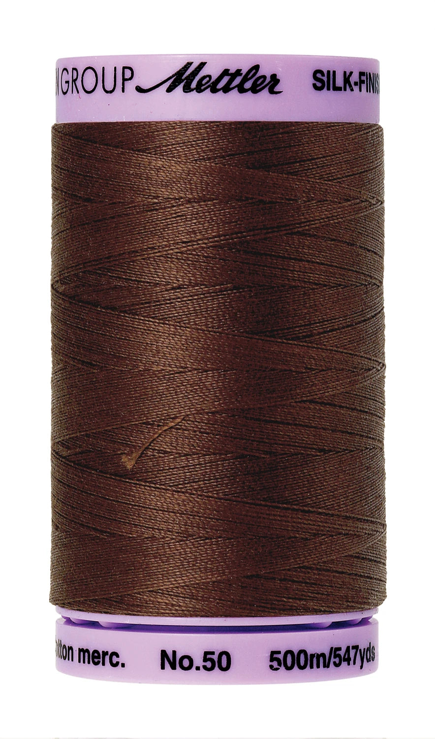Silk-finish 50wt Solid Cotton Thread 547yd Friar Brown