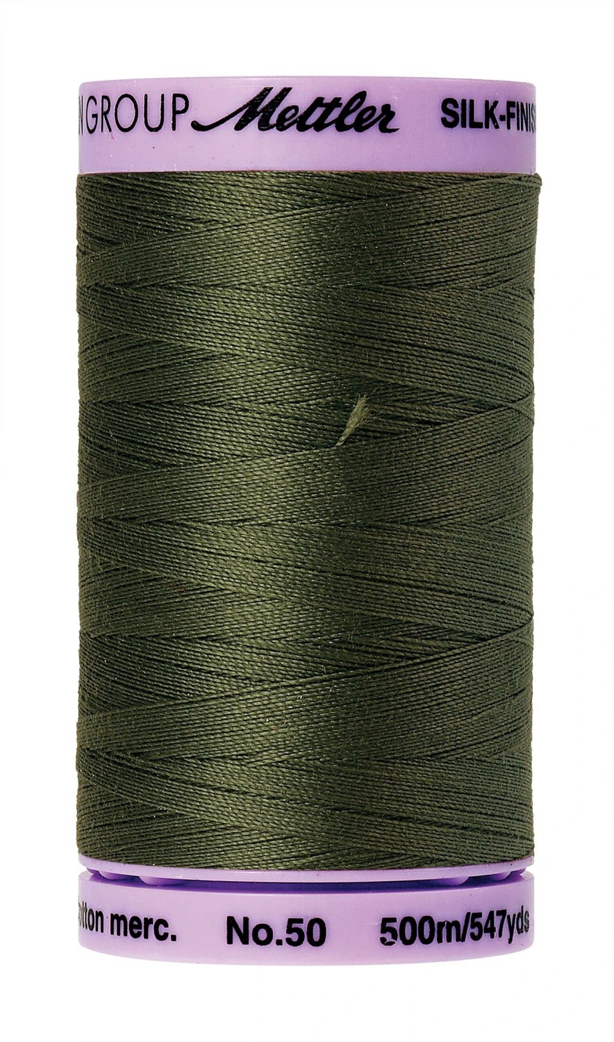 Silk-finish 50wt Solid Cotton Thread 547yd Burnt Olive