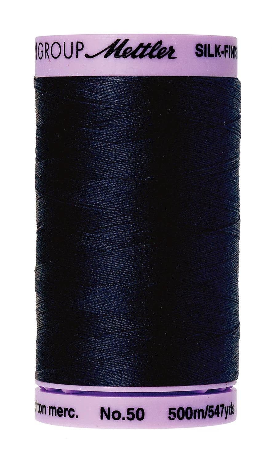 Silk-finish 50wt Solid Cotton Thread 547yd Dark Blue