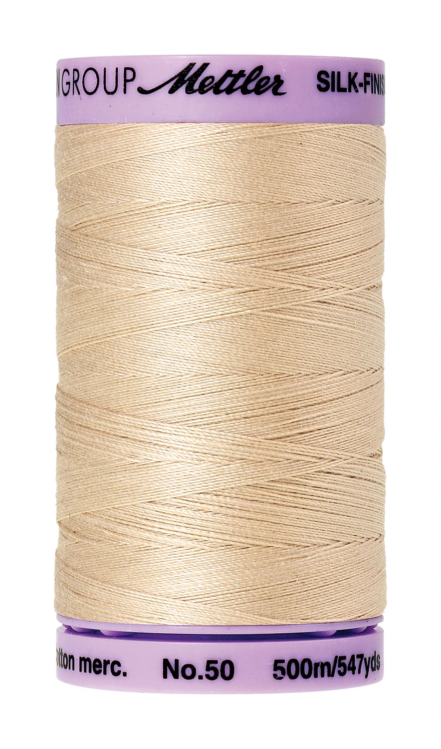 Silk-finish 50wt Solid Cotton Thread 547yd Eggshell