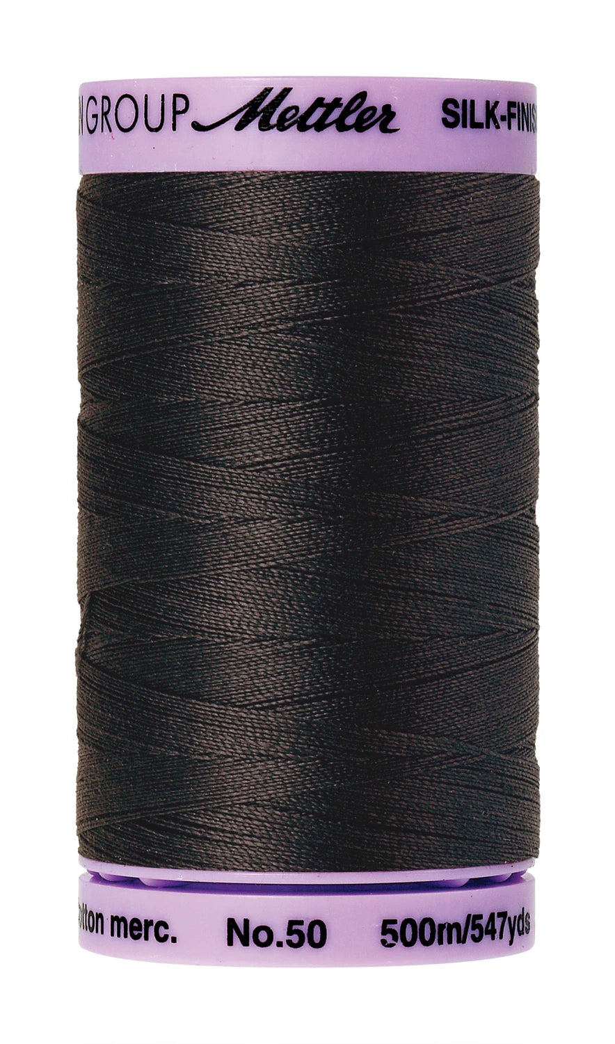 Silk-finish 50wt Solid Cotton Thread 547yd Charcoal