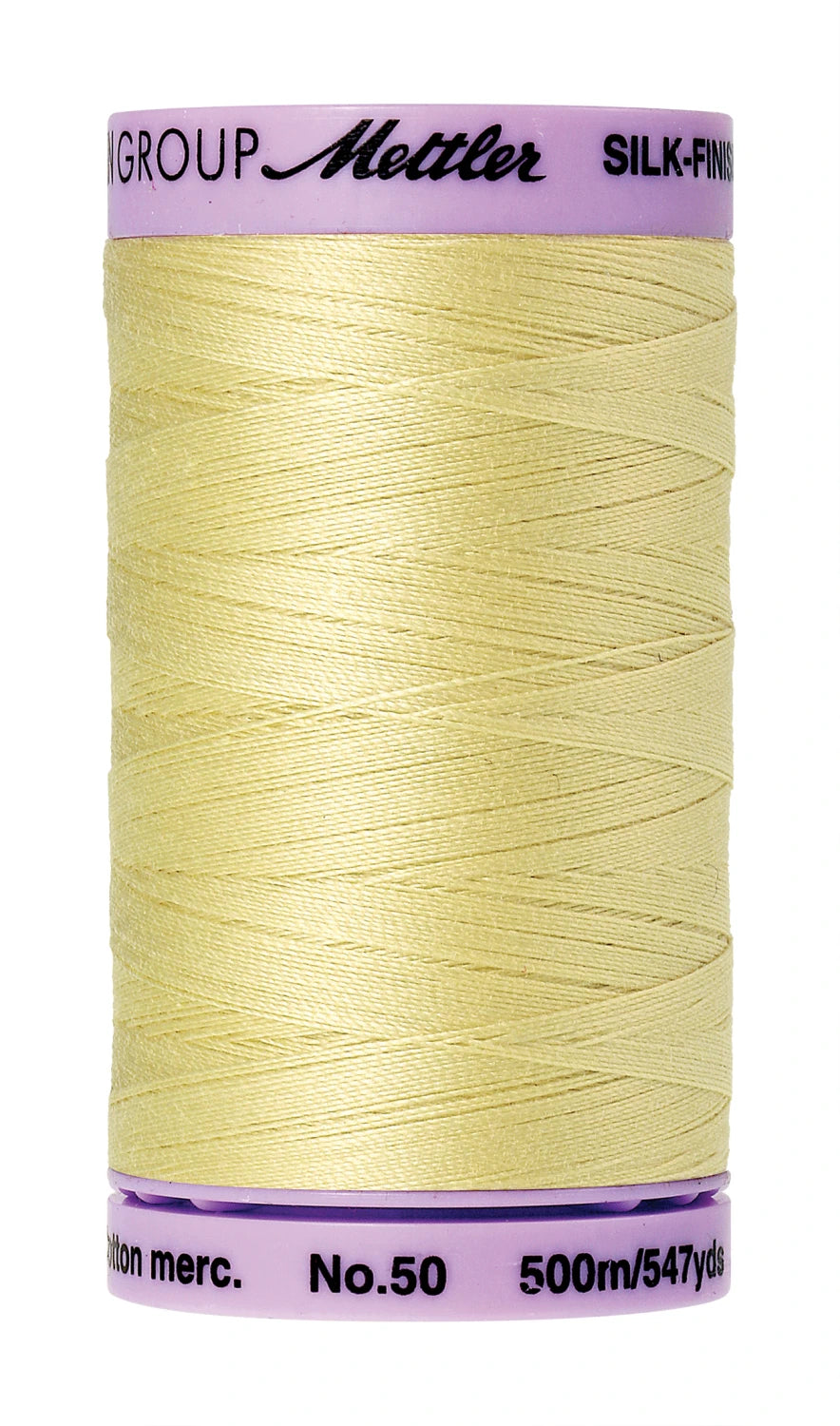 Silk-finish 50wt Solid Cotton Thread 547yd Lemon Frost