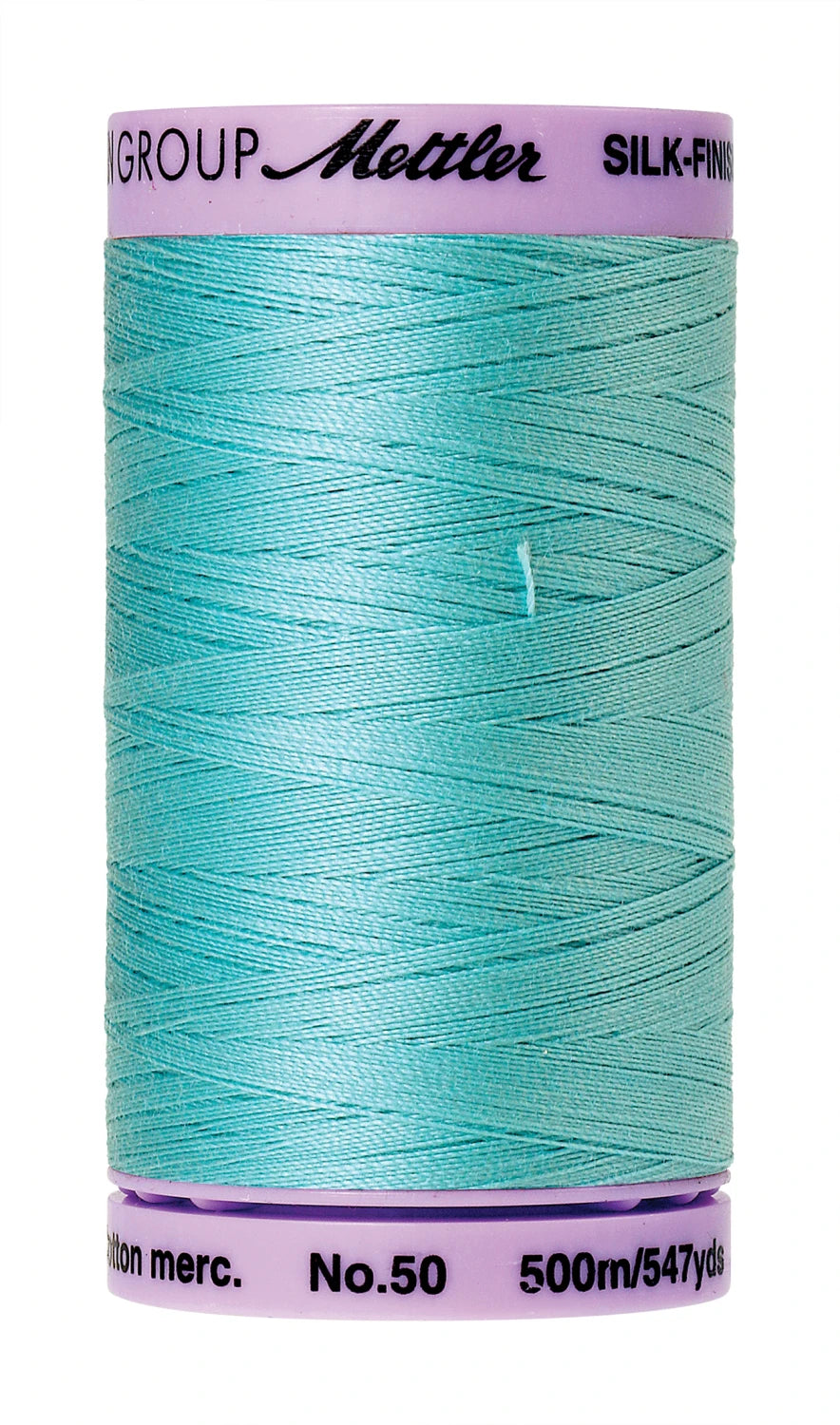 Silk-finish 50wt Solid Cotton Thread 547yd Blue Curacao