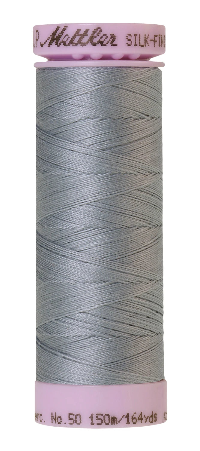 Silk-finish 50wt Solid Cotton 164yd Ash Blue