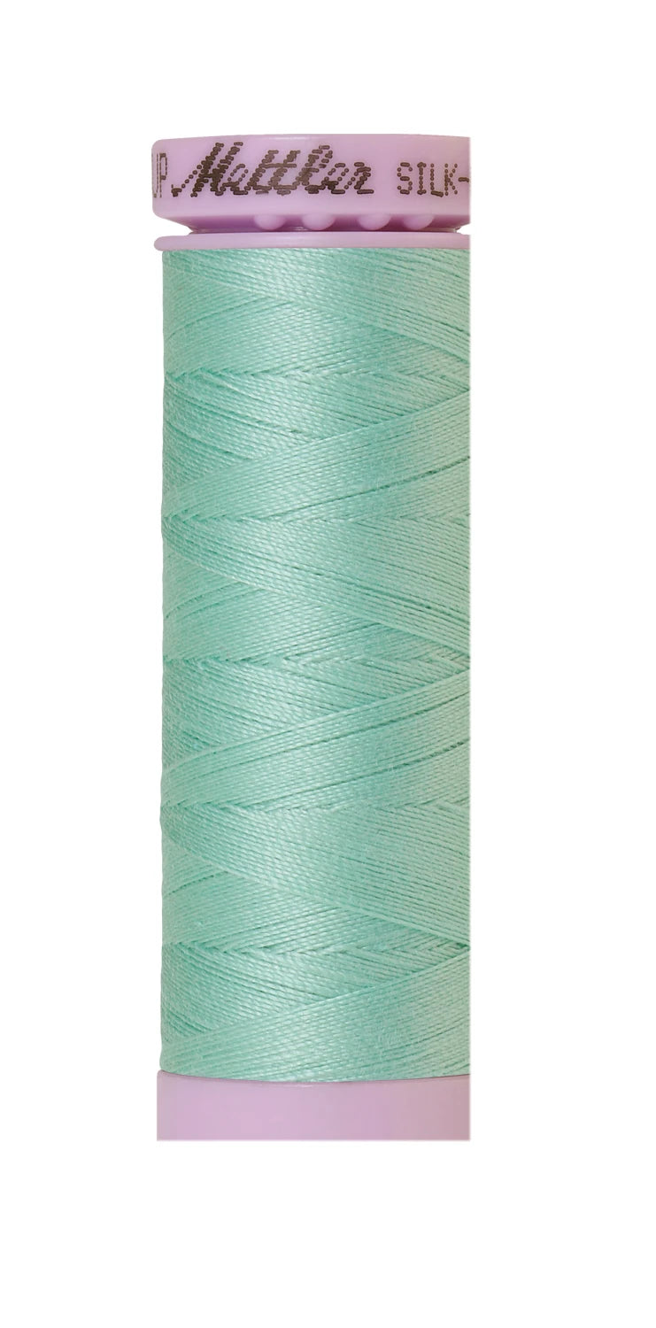 Silk-finish 50wt Solid Cotton 164yd Silver Sage
