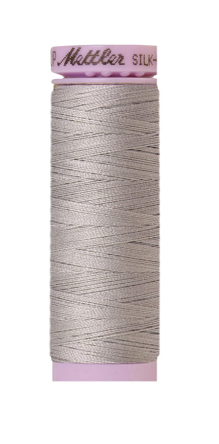 Silk-finish 50wt Solid Cotton 164yd Ash Mist