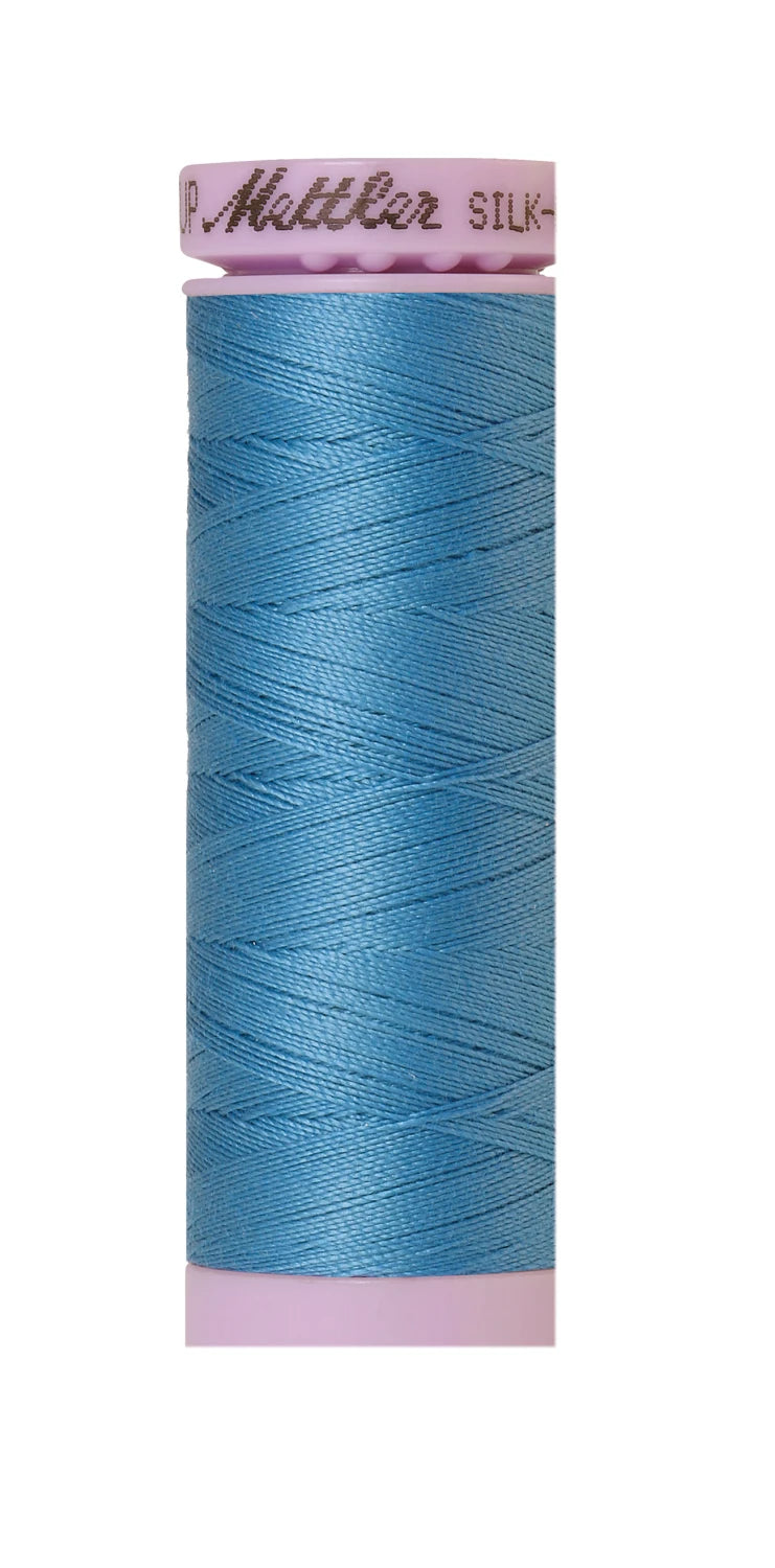 Silk-finish 50wt Solid Cotton 164yd Reef Blue