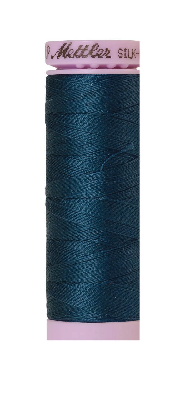 Silk-finish 50wt Solid Cotton 164yd Tartan Blue
