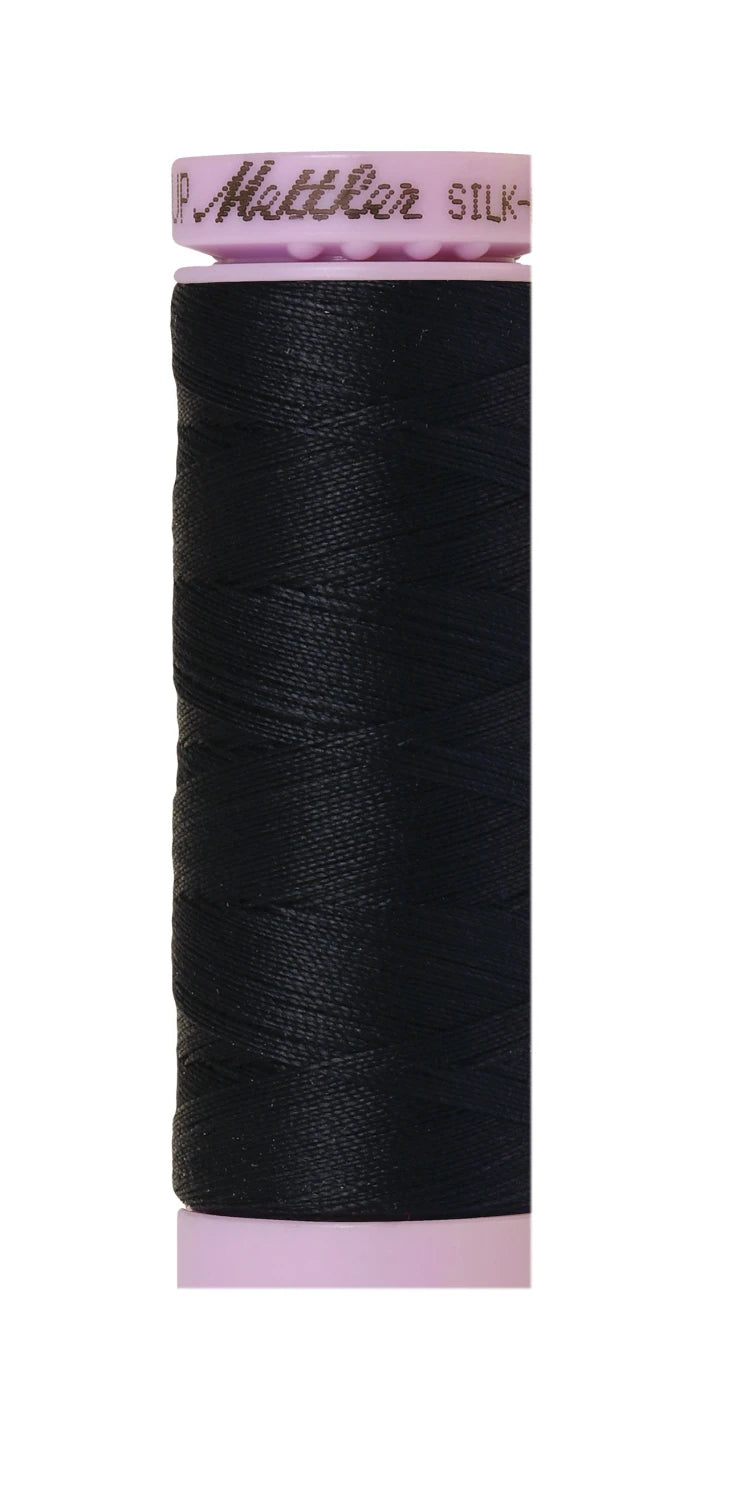 Silk-finish 50wt Solid Cotton 164yd Darkest Blue