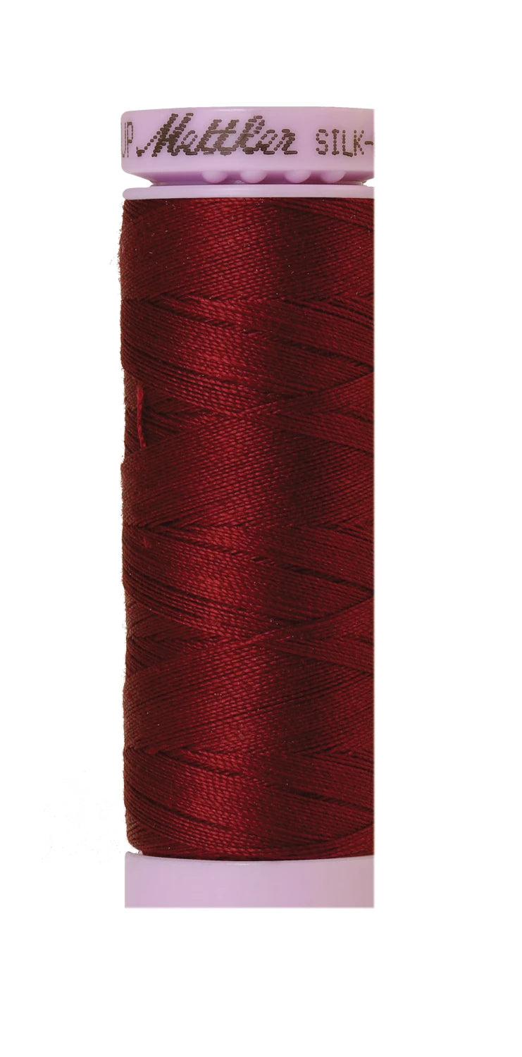 Silk-finish 50wt Solid Cotton 164yd Cranberry