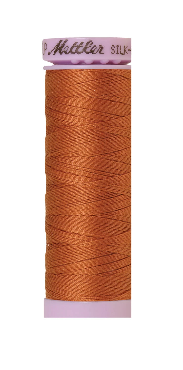 Silk-finish 50wt Solid Cotton 164yd Amber Brown