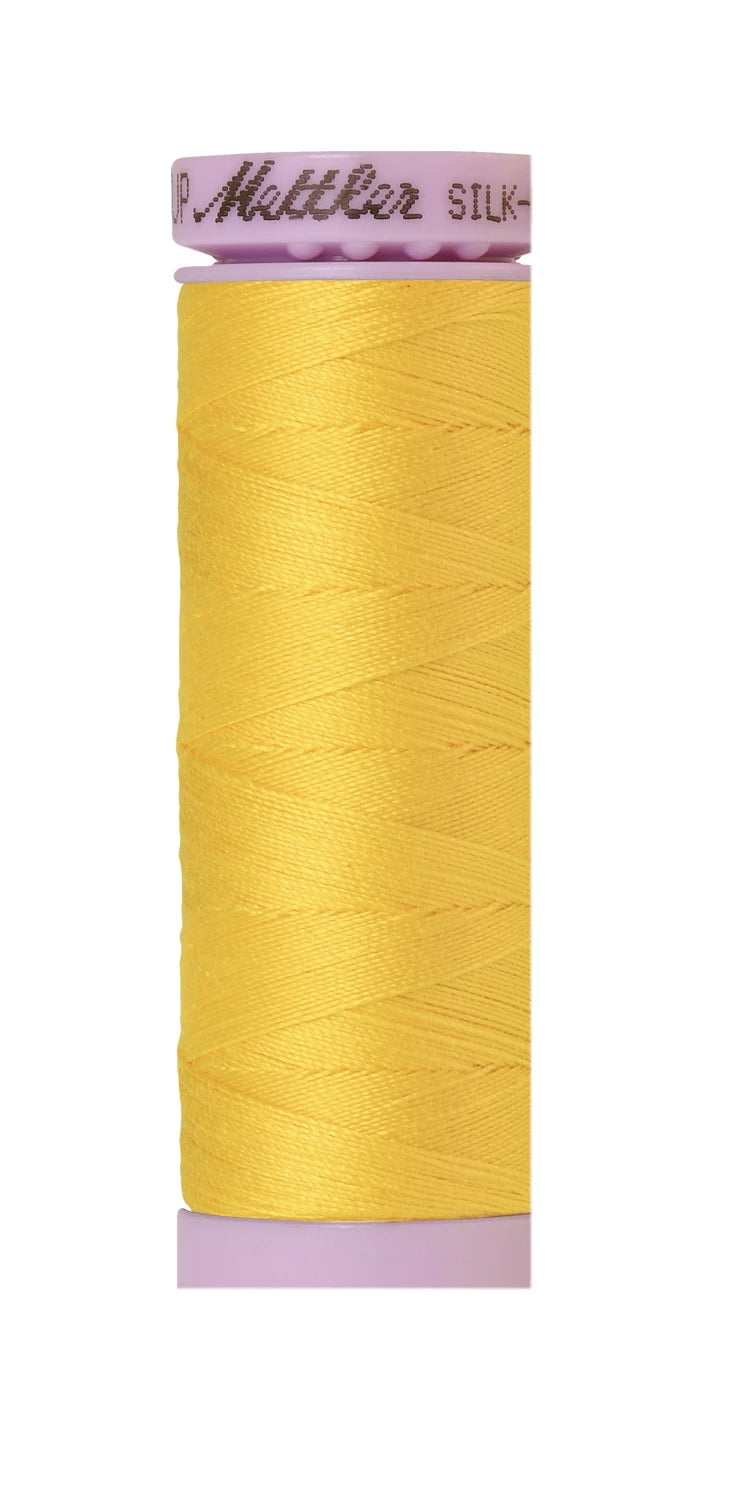 Silk-finish 50wt Solid Cotton 164yd Vibrant Yellow