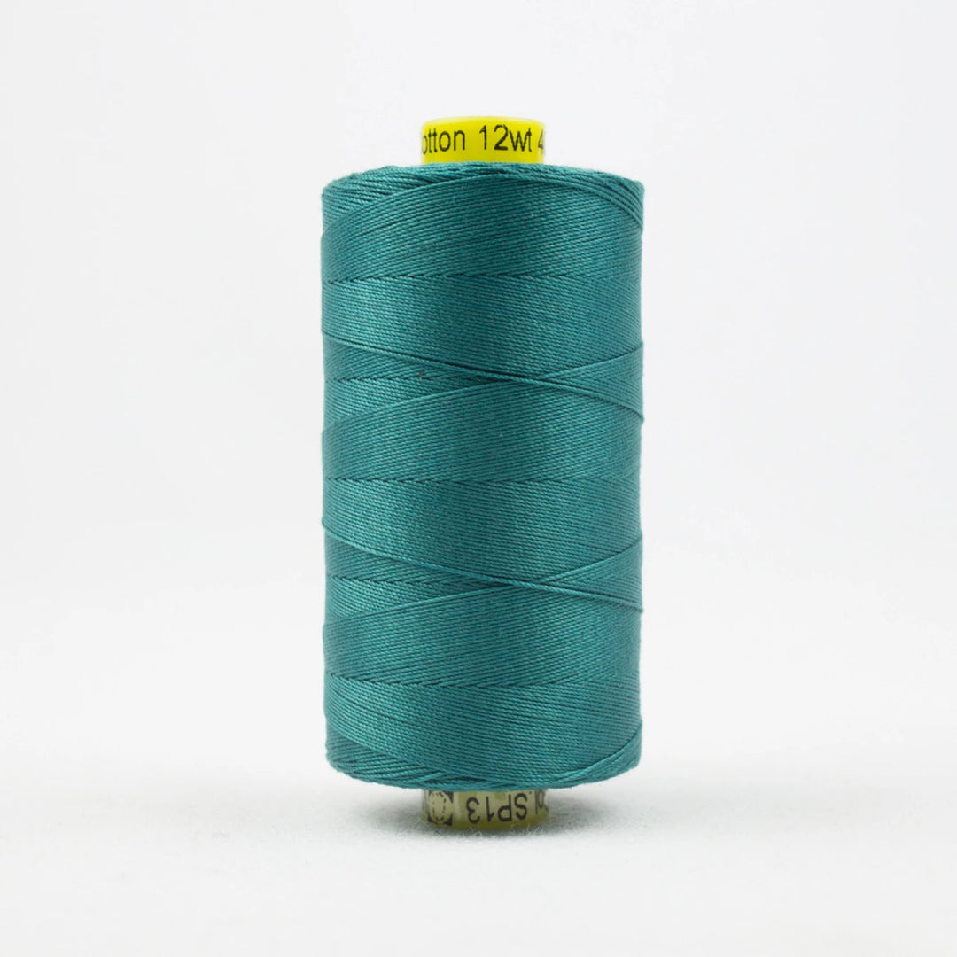 Spagetti Solid 12wt Cotton Thread 400m Deep Ocean Green Blue