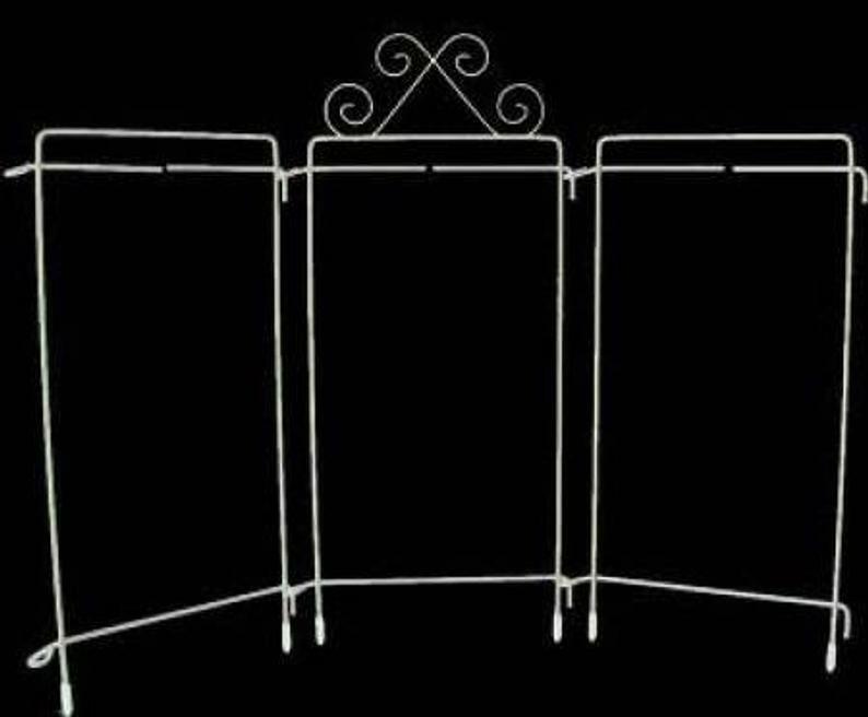 4in x 9in Table Top Tri-Stand Hanger White