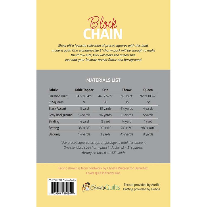 Block Chain Christa Quilts