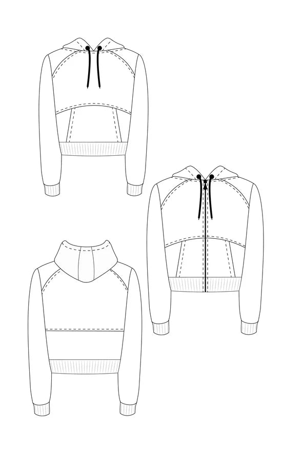 Stanton Hoodie Pattern, sizes 12-32