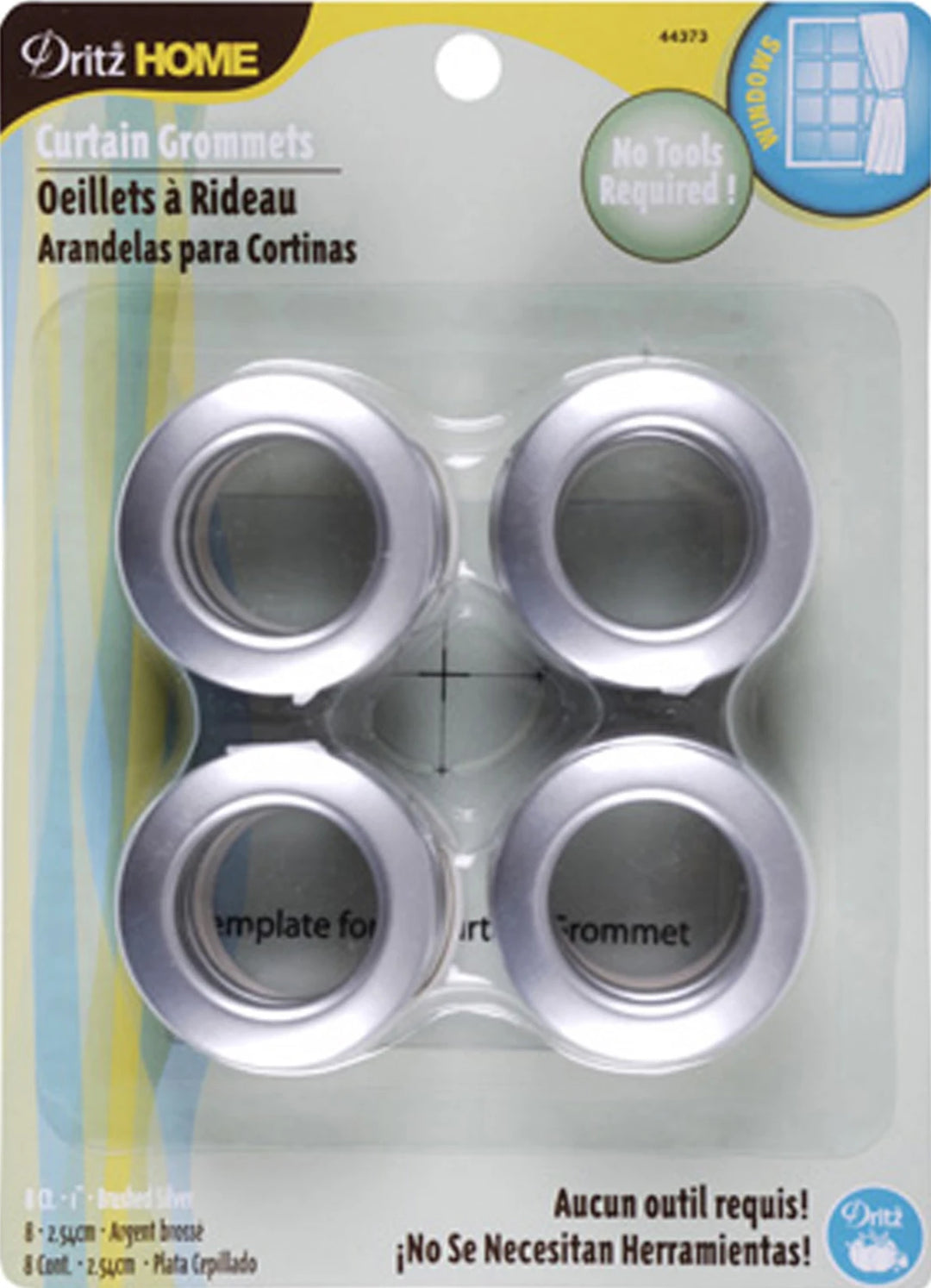 1" Curtain Grommets Brushed Silver