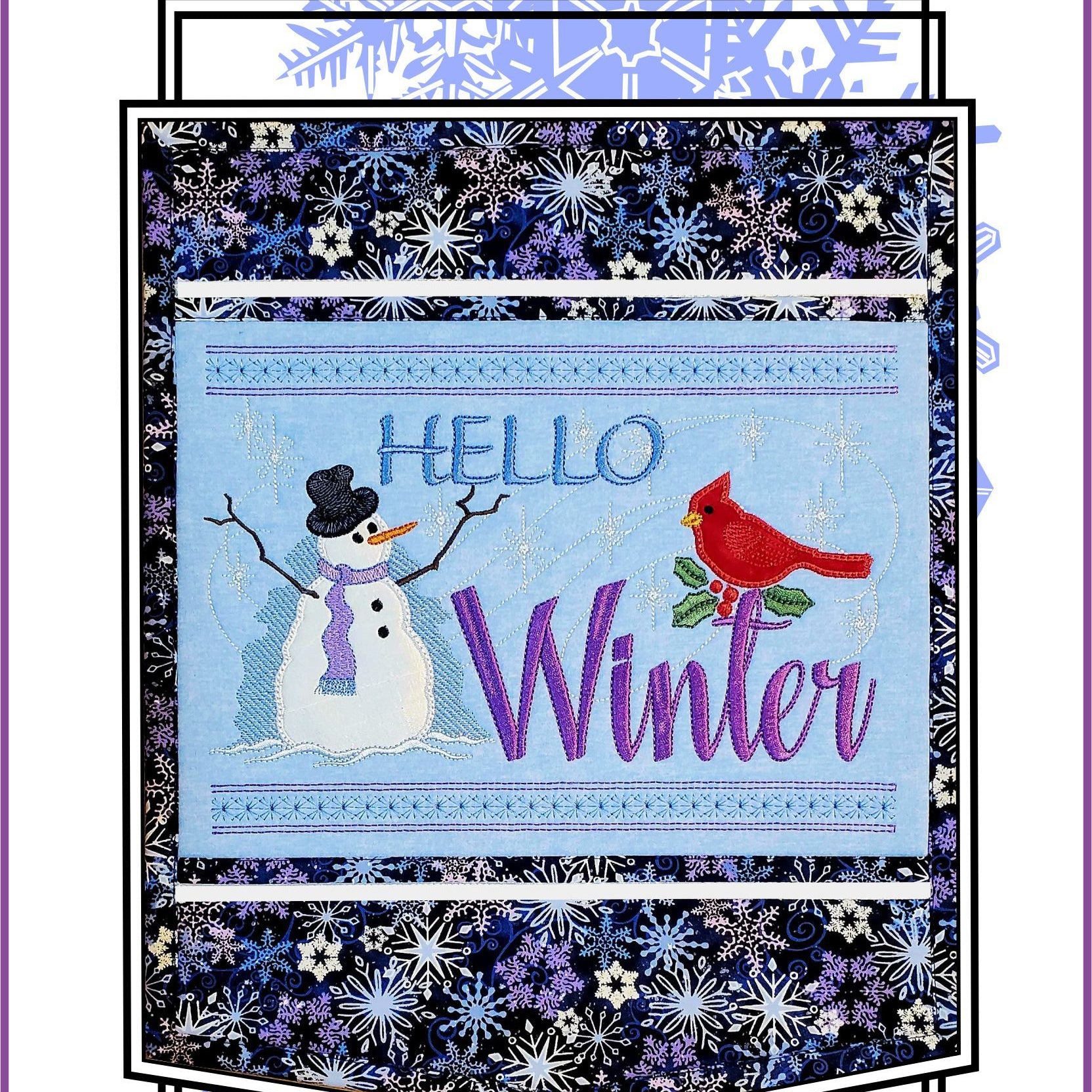 Hello Winter Wall Hanging