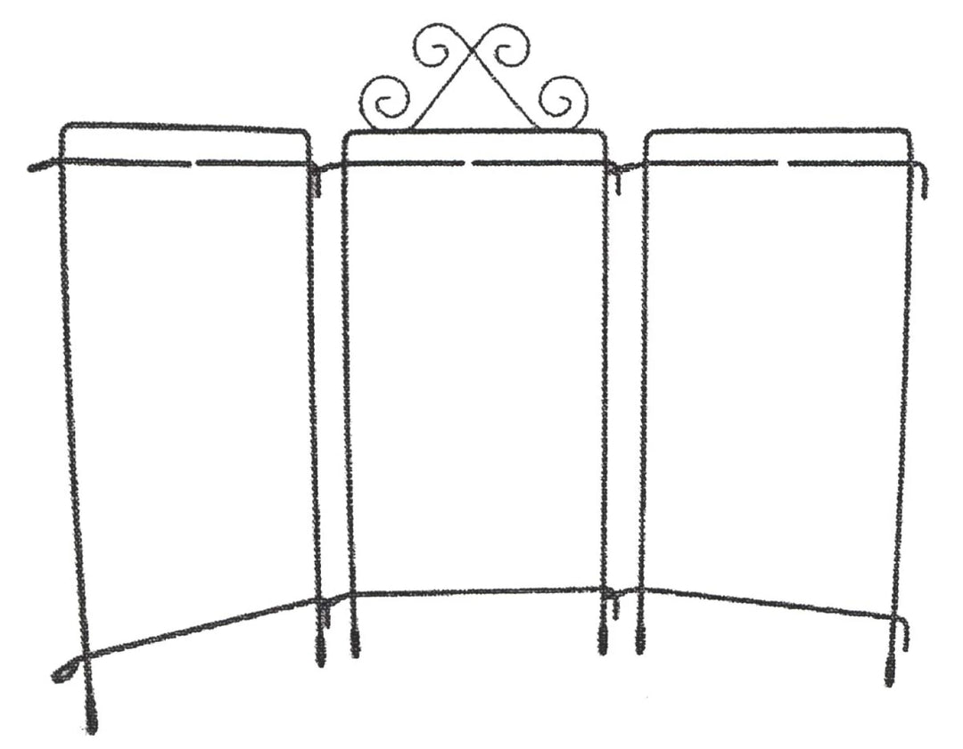 6 x 12 Scroll Tri-Stand White