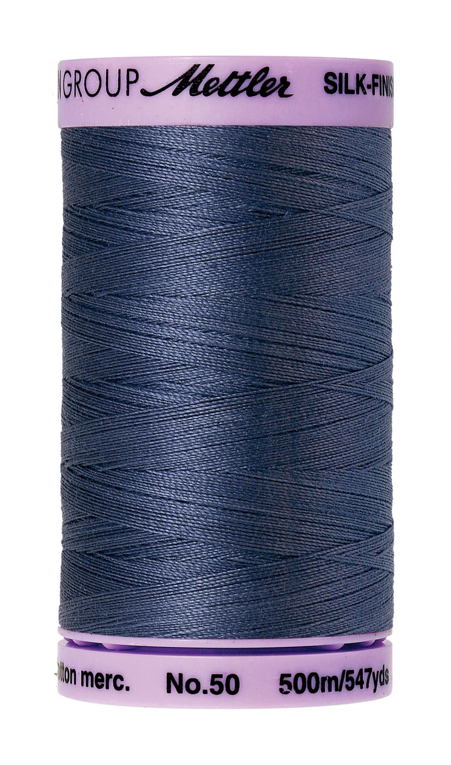Silk-finish 50wt Solid Cotton Thread 547yd Blue Shadow