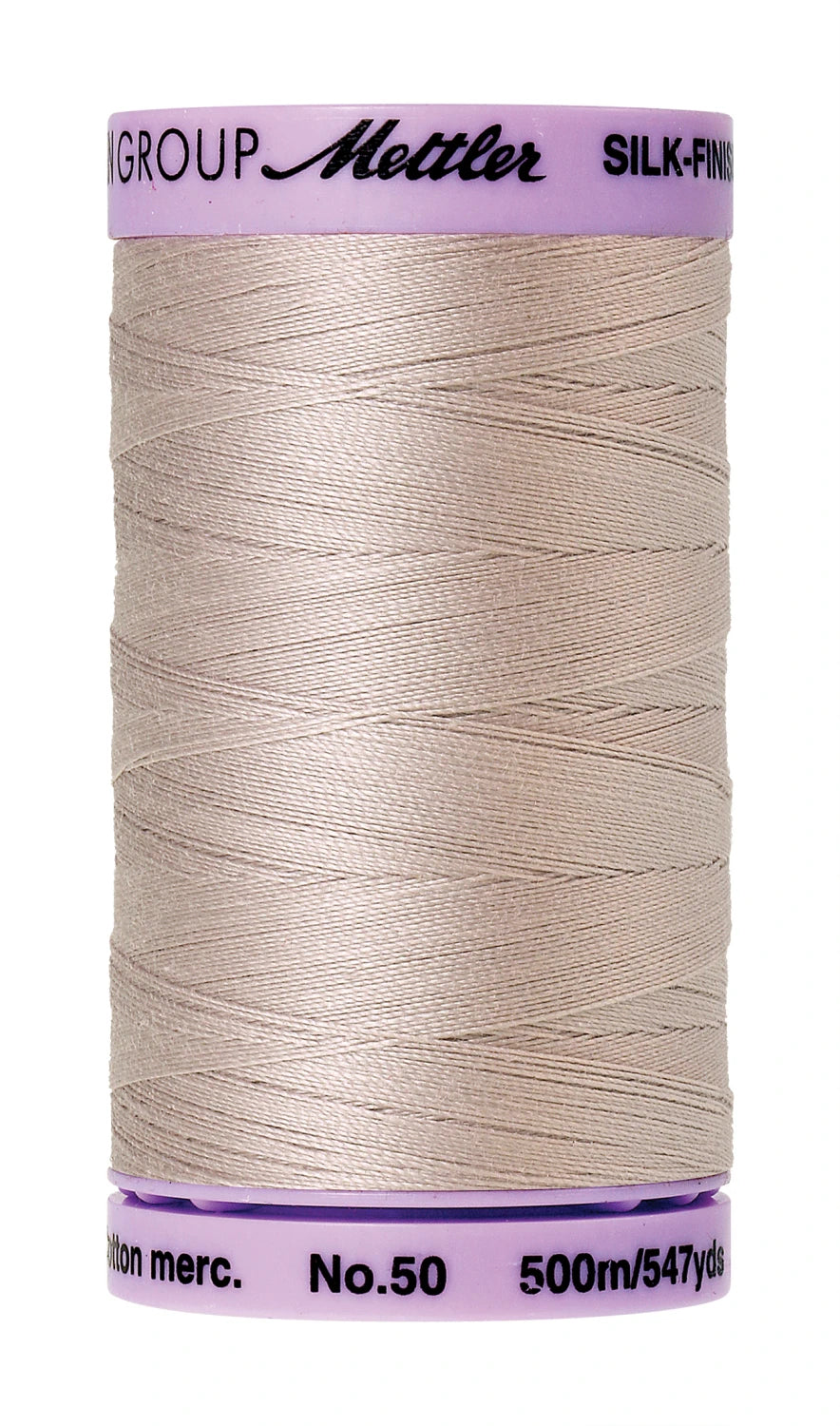Silk-finish 50wt Solid Cotton Thread 547yd/500m Cloud Gray