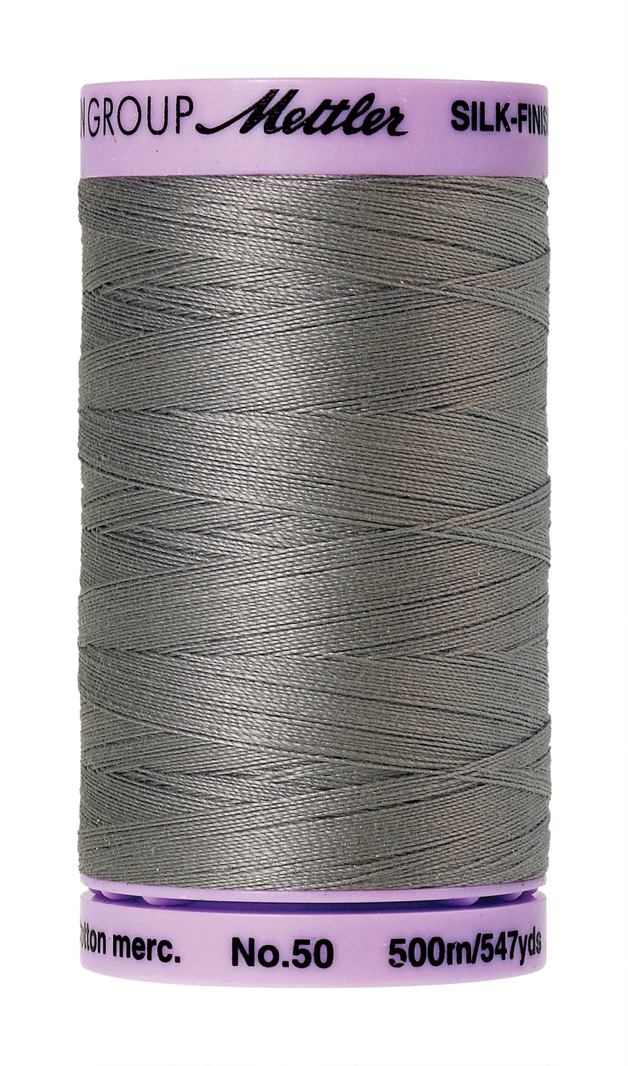 Silk-finish 50wt Solid Cotton Thread 547yd Rain Cloud