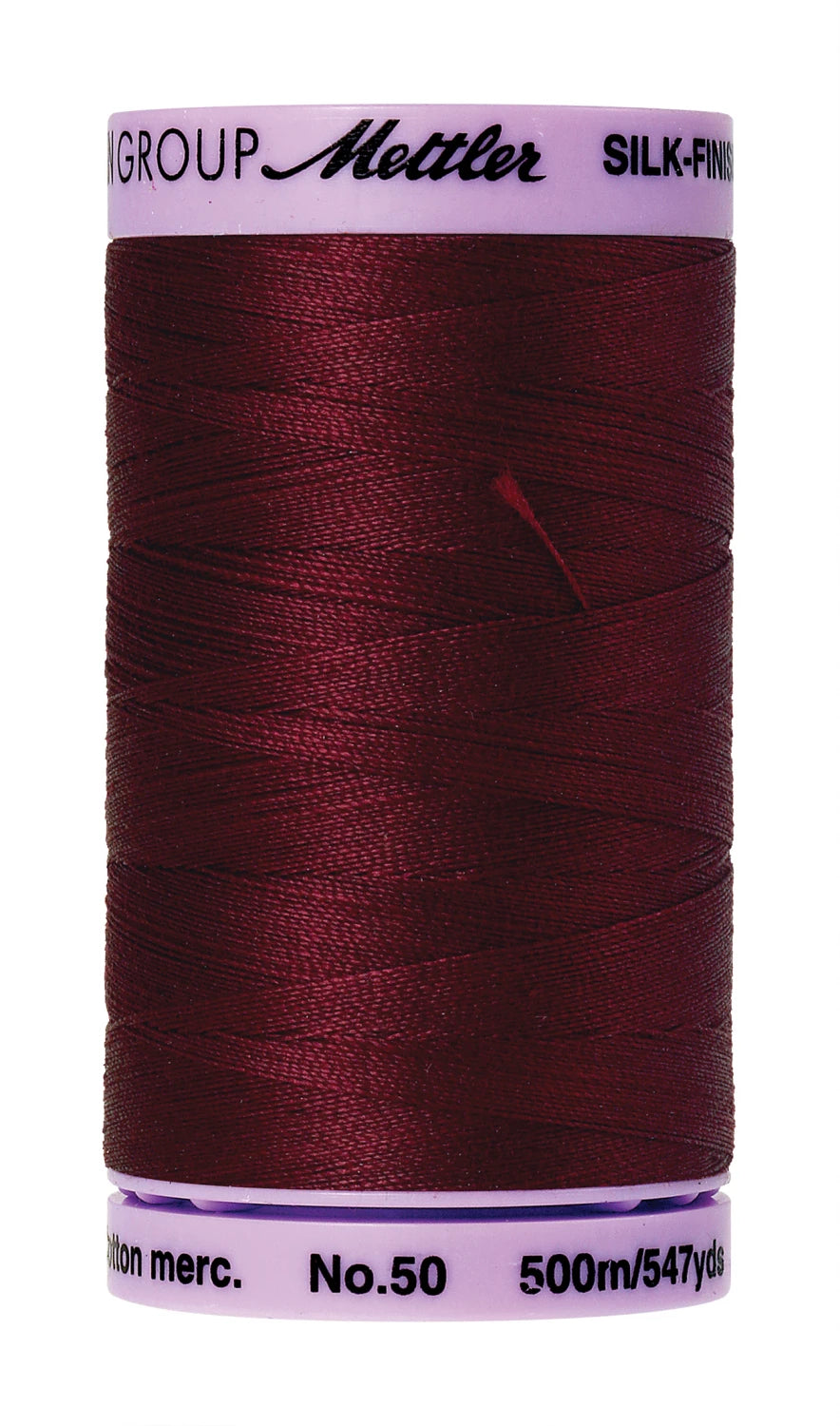 Silk-finish 50wt Solid Cotton Thread 547yd Cranberry