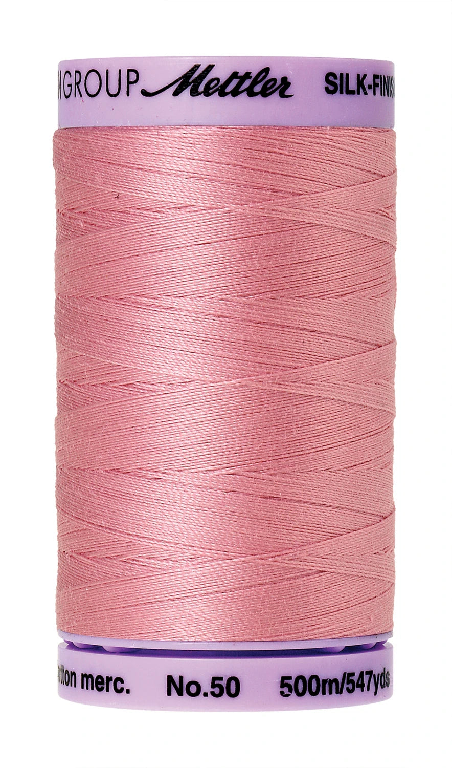 Silk-finish 50wt Solid Cotton Thread 547yd Rose Quartz