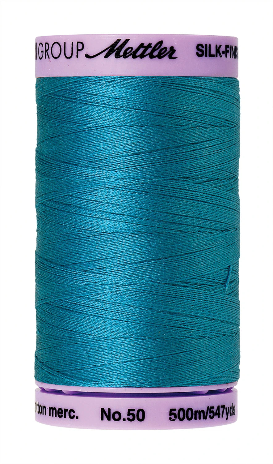 Silk-finish 50wt Solid Cotton Thread 547yd Caribbean Blue