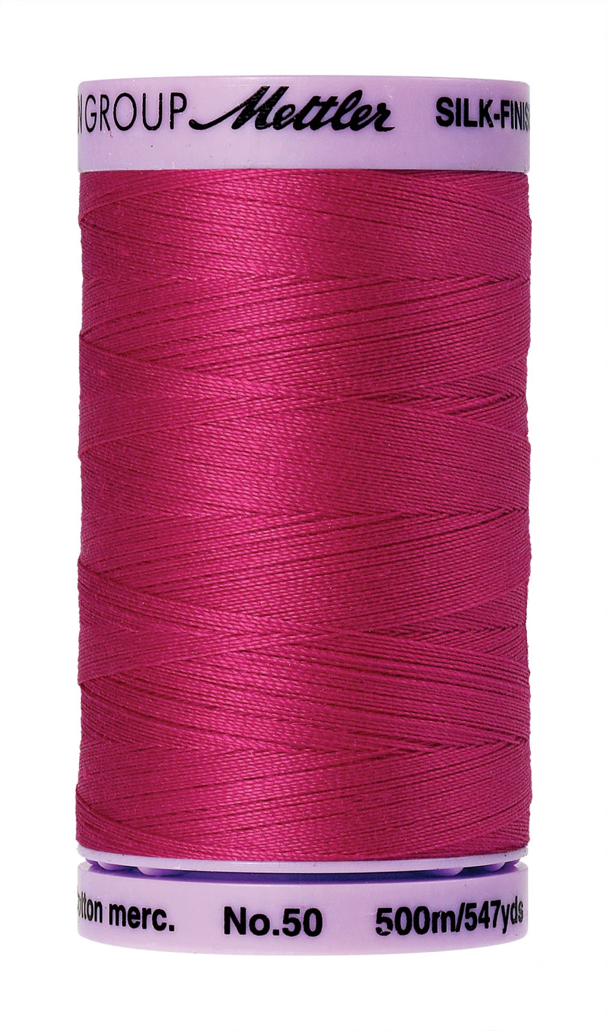 Silk-finish 50wt Solid Cotton Thread 547yd Fuschia