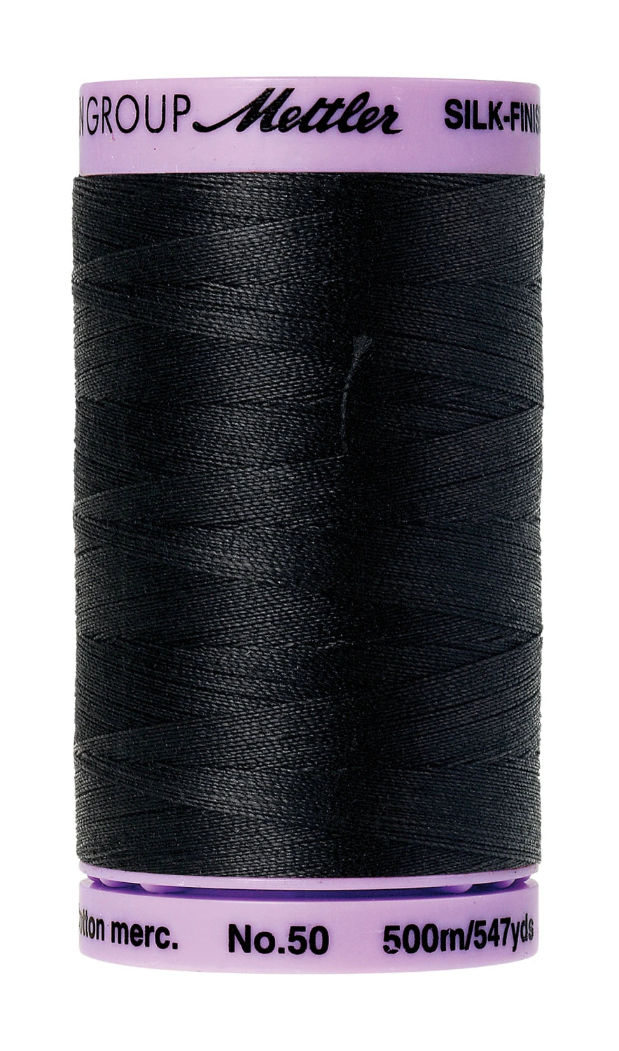 Silk-finish 50wt Solid Cotton Thread 547yd Black