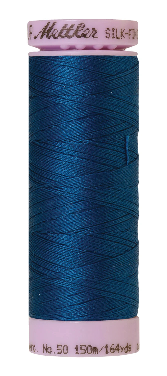 Silk-finish 50wt Solid Cotton 164yd Colonial Blue