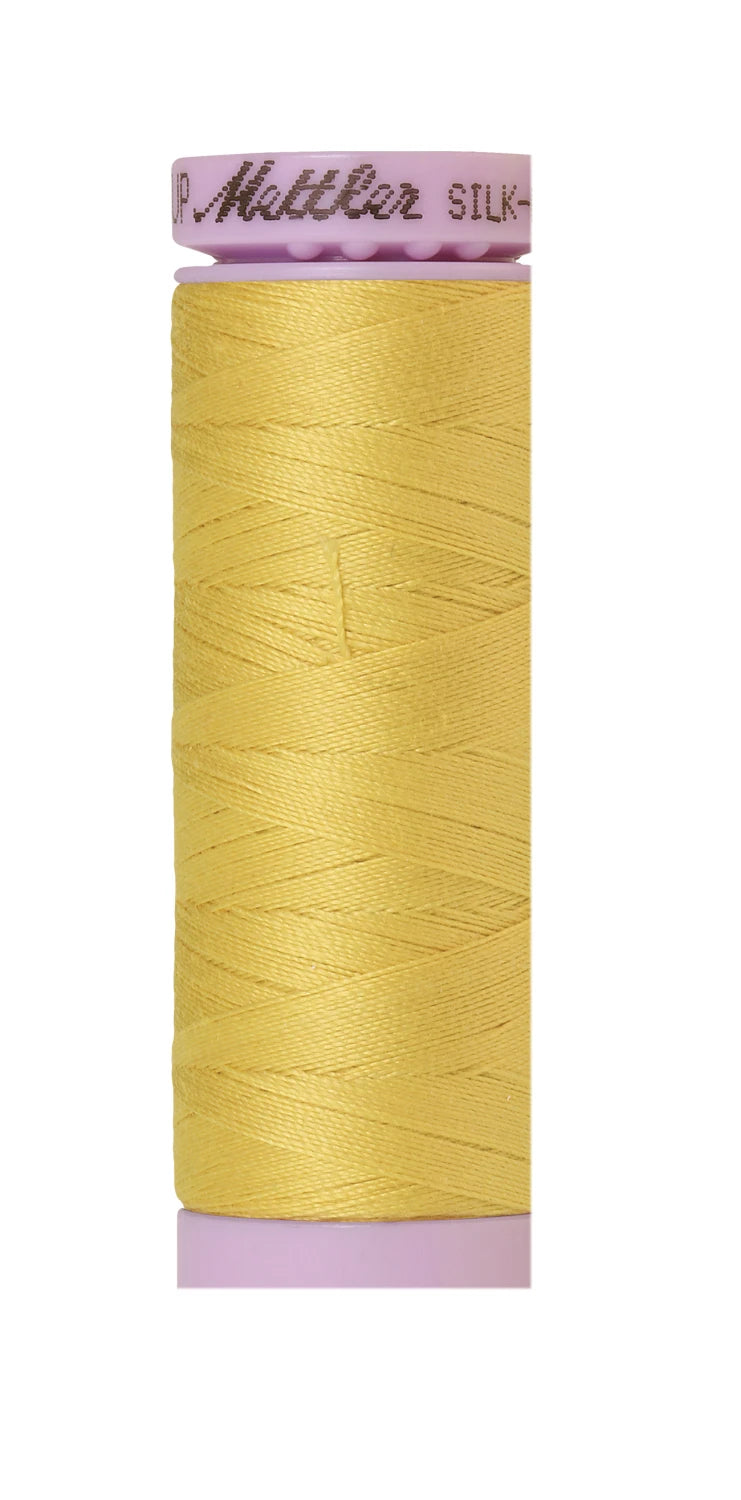 Silk-finish 50wt Solid Cotton 164yd Lemon Peel