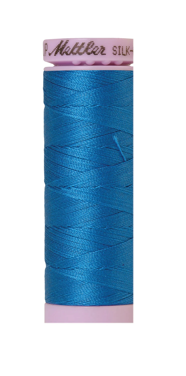 Silk-finish 50wt Solid Cotton 164yd Mediterranian Blue