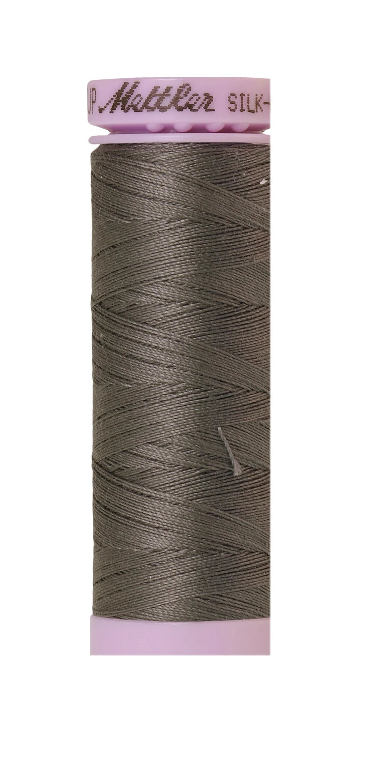 Silk-finish 50wt Solid Cotton 164yd Old Tin