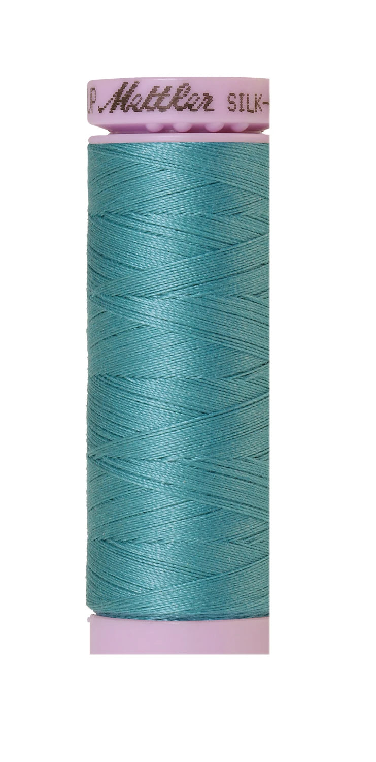 Silk-finish 50wt Solid Cotton 164yd Blue-green Opal