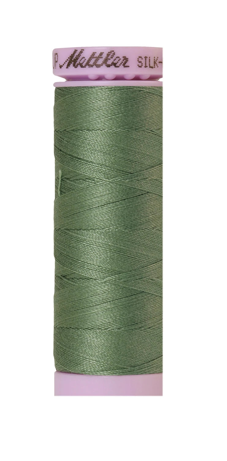 Silk-finish 50wt Solid Cotton 164yd Palm Leaf