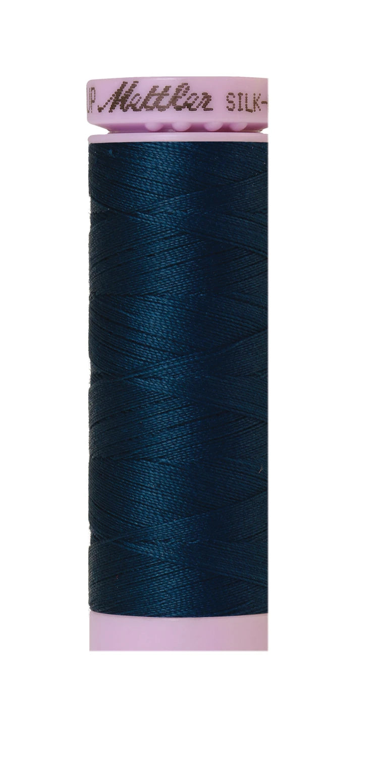 Silk-finish 50wt Solid Cotton 164yd Slate Blue