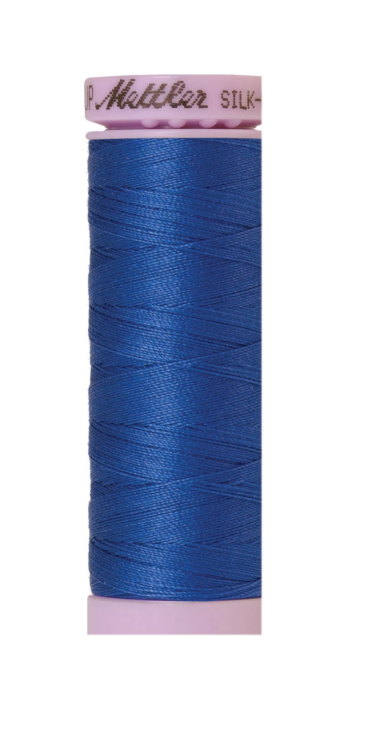 Silk-finish 50wt Solid Cotton 164yd Cobalt Blue