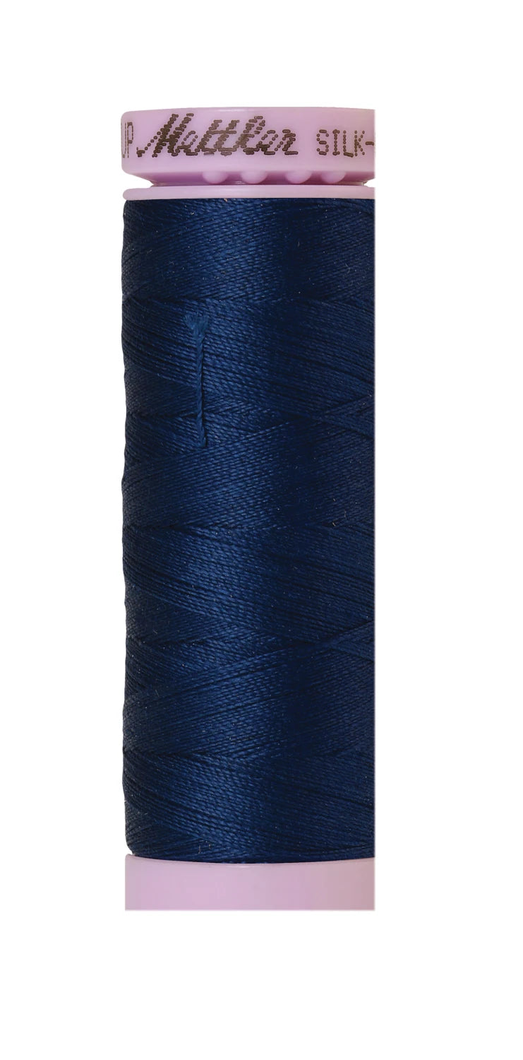 Silk-finish 50wt Solid Cotton 164yd Night Blue