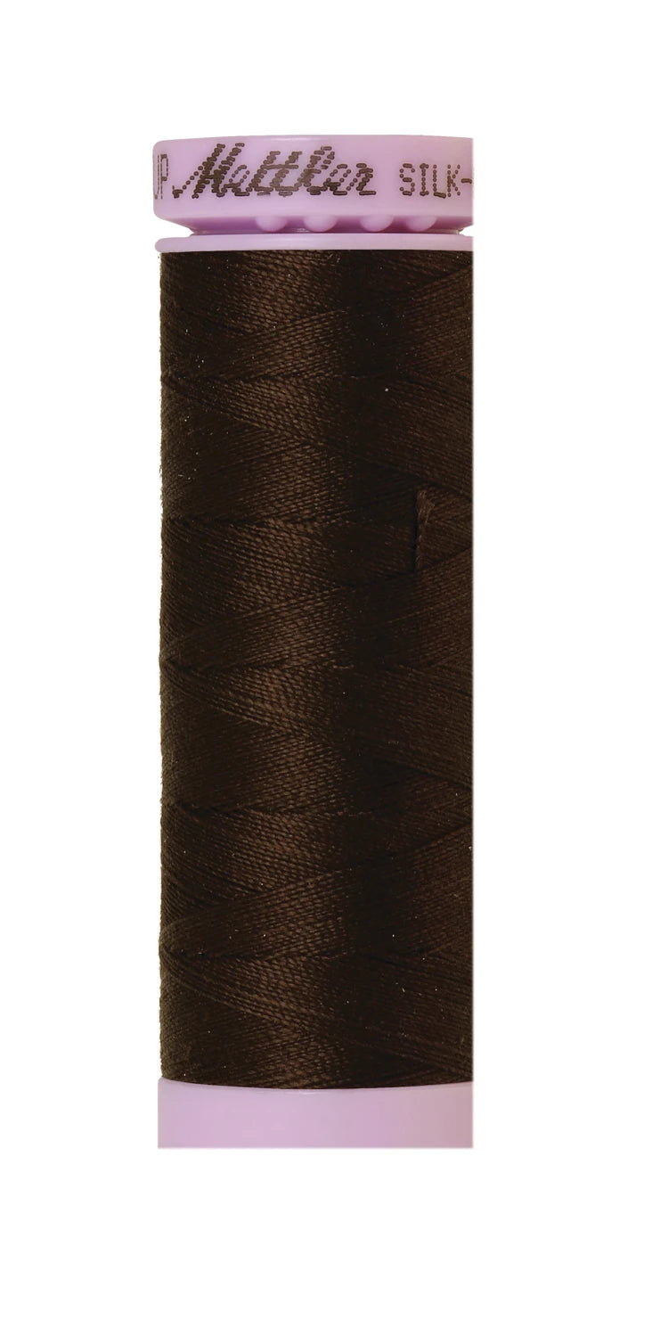 Silk-finish 50wt Solid Cotton 164yd Very Dark Brown