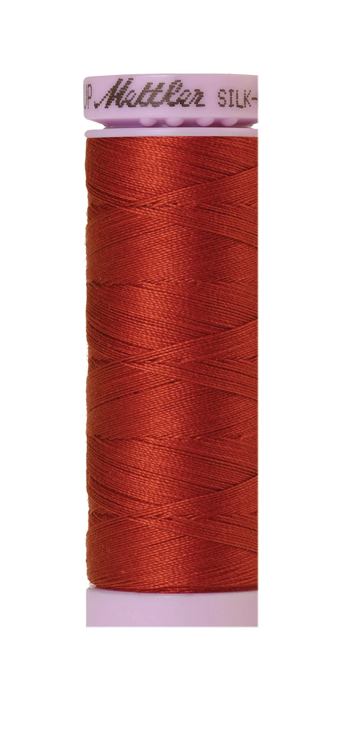Silk-finish 50wt Solid Cotton 164yd Brick