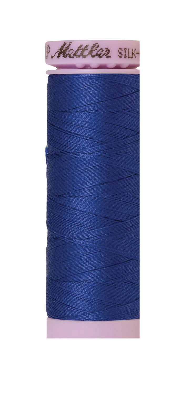 Silk-finish 50wt Solid Cotton 164yd Fire Blue