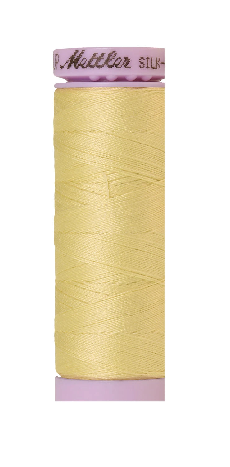Silk-finish 50wt Solid Cotton 164yd Lemon Frost