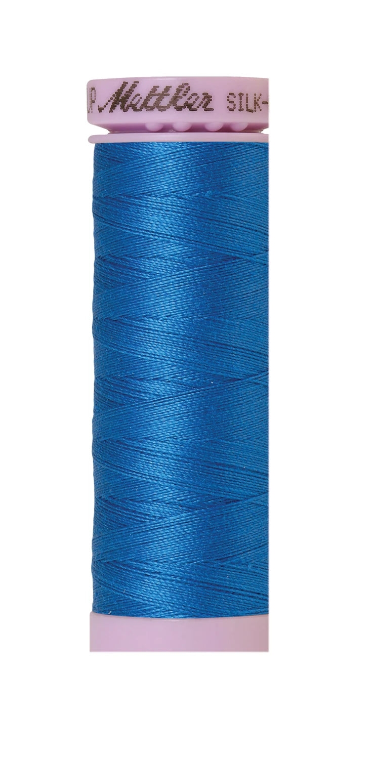 Silk-finish 50wt Solid Cotton 164yd French Blue