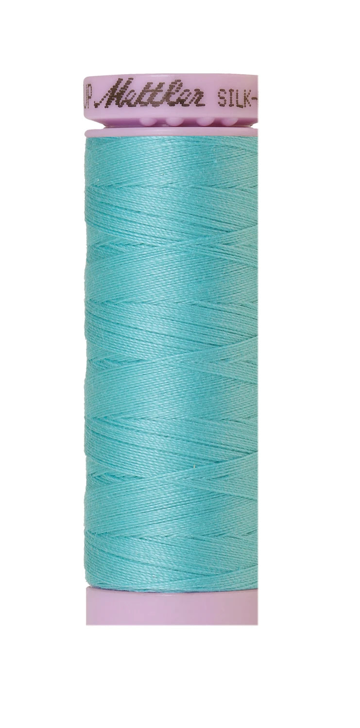 Silk-finish 50wt Solid Cotton 164yd Blue Curacao