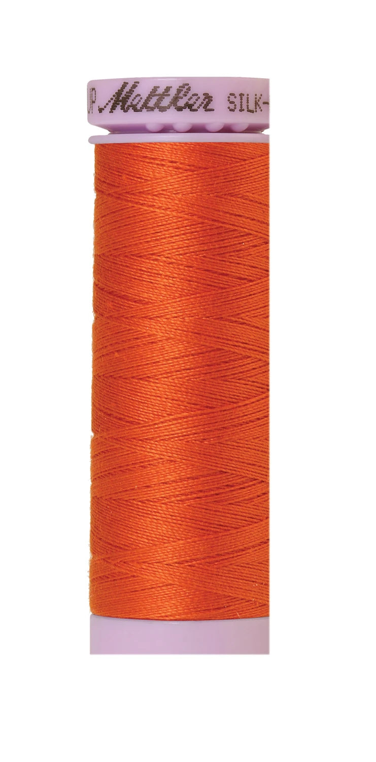 Silk-finish 50wt Solid Cotton 164yd Mandarin Orange