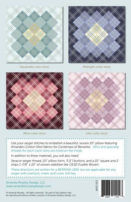 CrissCross Pillow Serger Pattern