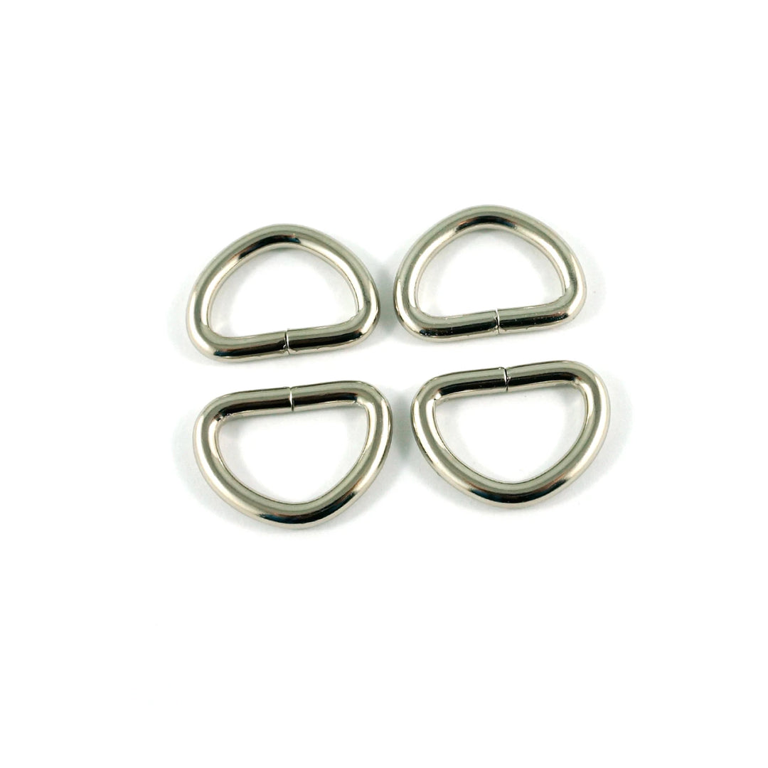 Emmaline D Ring 4 pack 1/2" Nickel